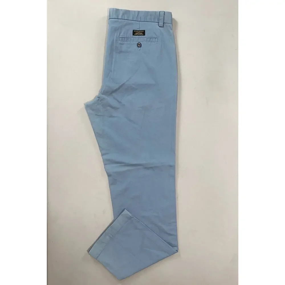 Banana Republic 'Aiden Chino' Flat Front Stretch Cotton Pants. Powder Blue 36X34